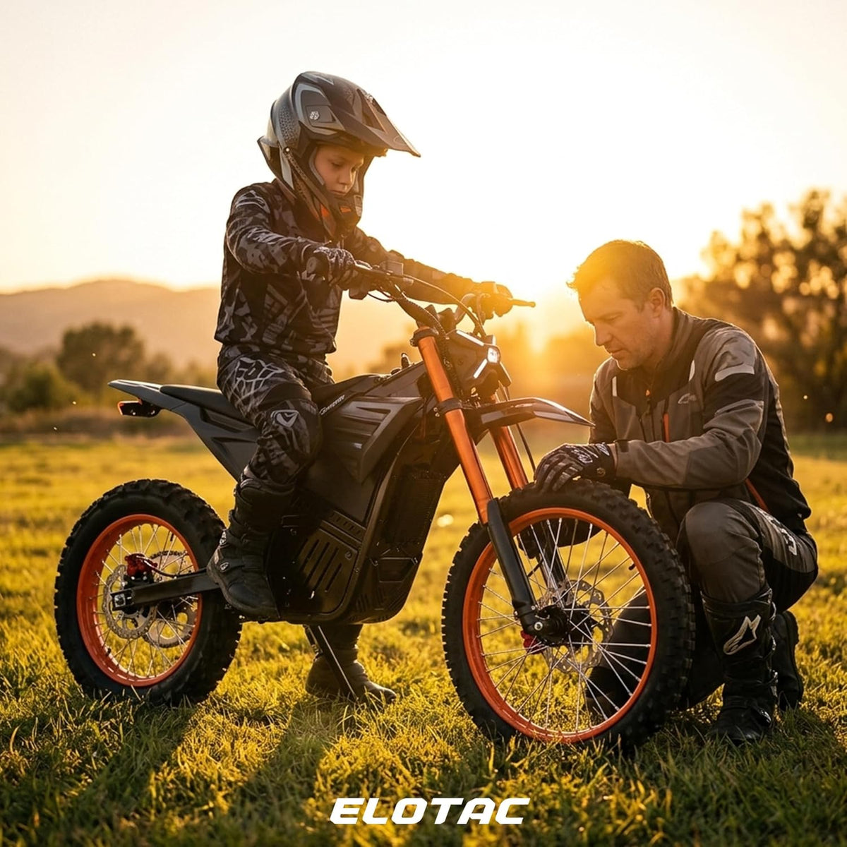 ET-3 Electric Dirt Bike, 72V 22.5Ah Removable Battery, 17